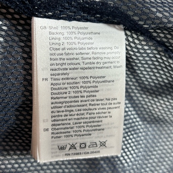 HELLY HANSEN Sz M Rain Jacket Hooded Floral Styled Pattern Pockets Vented Lining - Picture 9 of 10